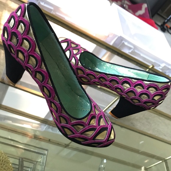 🔥NEW UNIQUE Irregular Choice scalloped heels 8.5 - Picture 6 of 8